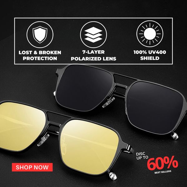 Men And Women 3 In 1 Magnetic Polarized Sunglasses