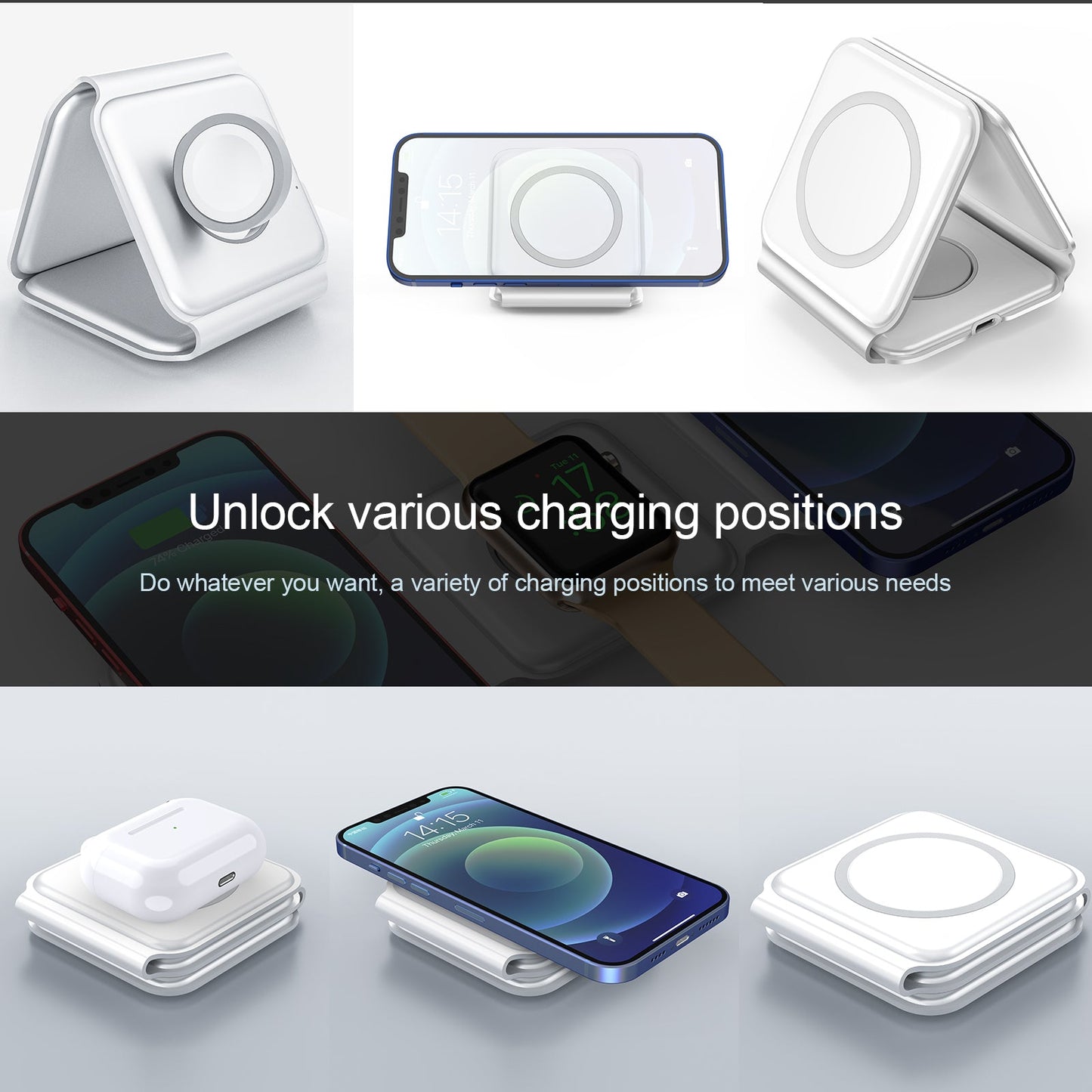 3 in 1 Magnetic Wireless charger station